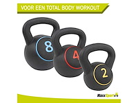 Maxxsport kettlebell 21814 - set van 3 kettlebell - 2 - 4 - 8 kg - afbeelding 4 van  6