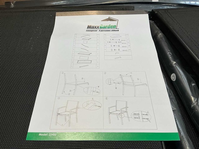 Maxxtools-maxxgarden loungeset- 4 persoons zithoek - afbeelding 2 van  4