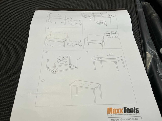 Maxxtools-maxxgarden loungeset- 4 persoons zithoek - afbeelding 1 van  1