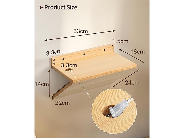 Mazjoaru zwevende nachtkastjes (set van 2) - afbeelding 2 van  4