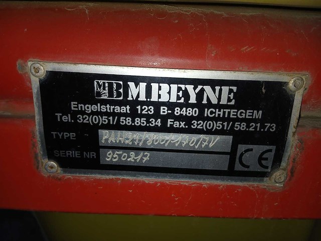 M.beyne pah21 veldspuit - afbeelding 7 van  7