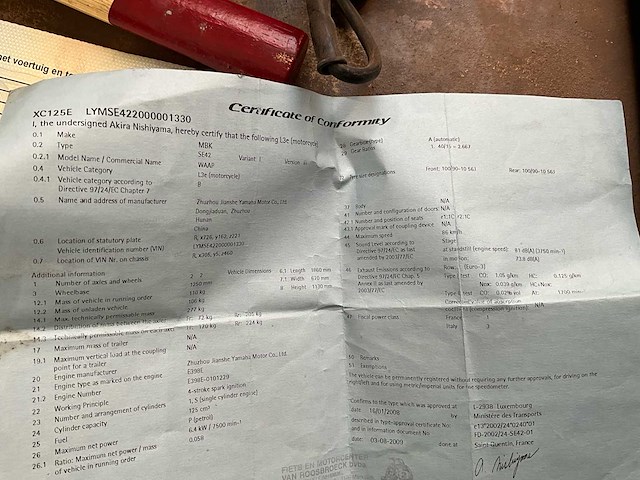 Mbk waap mbk xc125 scooter - afbeelding 2 van  10