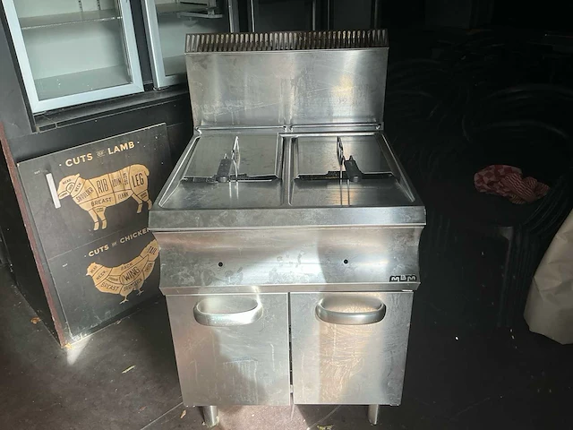 Mbm gf777 dubbele gasfriteuse friteuse - 25 kw - afbeelding 1 van  7