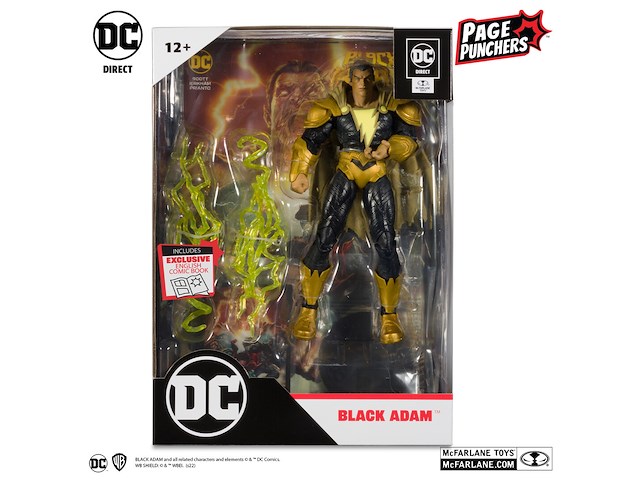 Mcfarlane - dc page punchers - black adam - 18 cm. - incl. black adam strip - afbeelding 1 van  7