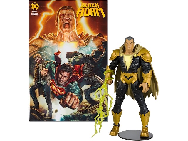 Mcfarlane - dc page punchers - black adam - 18 cm. - incl. black adam strip - afbeelding 5 van  7