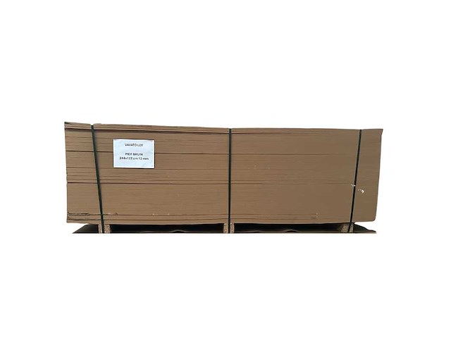 Mdf bruin 244x122 cm 12 mm 60 platen - afbeelding 1 van  2