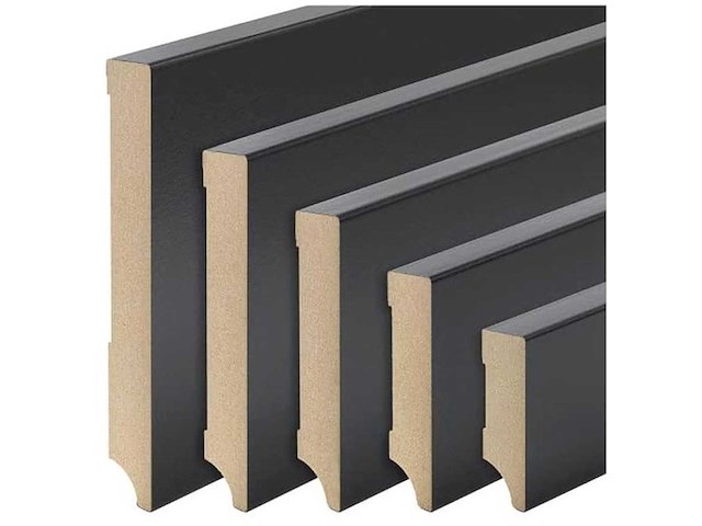 Mdf plint hout zwart 360m - afbeelding 2 van  2