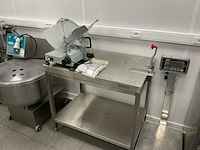 Meat slicer amh300a bevroren vleessnijmachine + inox tafel - afbeelding 1 van  9