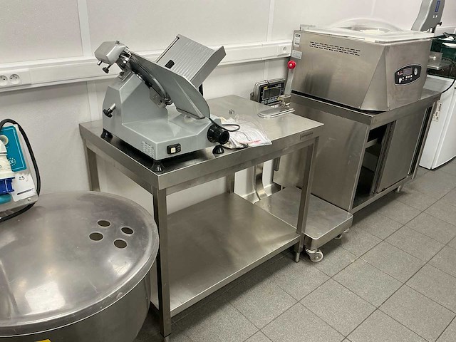 Meat slicer amh300a bevroren vleessnijmachine + inox tafel - afbeelding 3 van  9