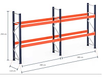 Mecalux palletstelling 10,3m 250cm hoog 4x12