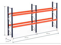 Mecalux palletstelling 11,1m 400cm hoog 4x12 - afbeelding 1 van  4