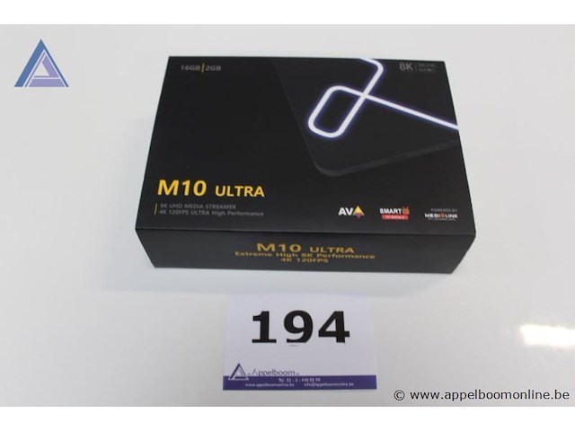 Media streamer, ava, m10 ultra, 8k uhd, 16gb/2gb, android 11.0, werking niet gekend - afbeelding 1 van  2