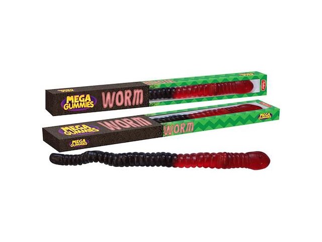 Mega gummies snoep worm - +/- 70 cm - 1 kg - xxl snoep - snoepgoed - afbeelding 1 van  2