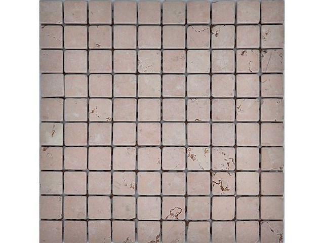 Megaron lapideum rosa perlino matte 3x3 cm - natuursteen mozaïek 19 m² - afbeelding 1 van  1