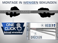 Meisenberg multifunctionele gordijnroede zonder boren, uitschuifbare stang - afbeelding 2 van  6