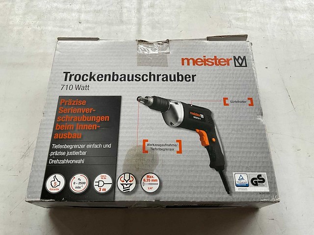 Meister mts710-1 elektrische gipsplaat schroevendraaier 710w - afbeelding 1 van  4