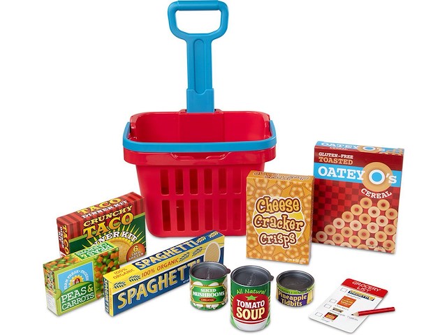Melissa & doug speelset met boodschappenmandje - afbeelding 1 van  1