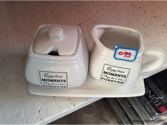 Melk & suikerpot - afbeelding 1 van  2