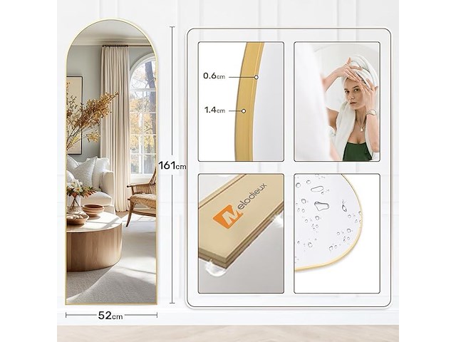 Melodieux arches staande spiegel - afbeelding 3 van  3