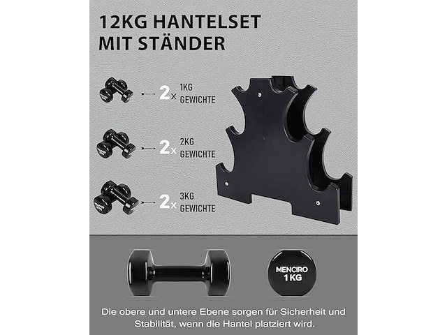 Menciro halterset zwart , 3 paar - afbeelding 2 van  2