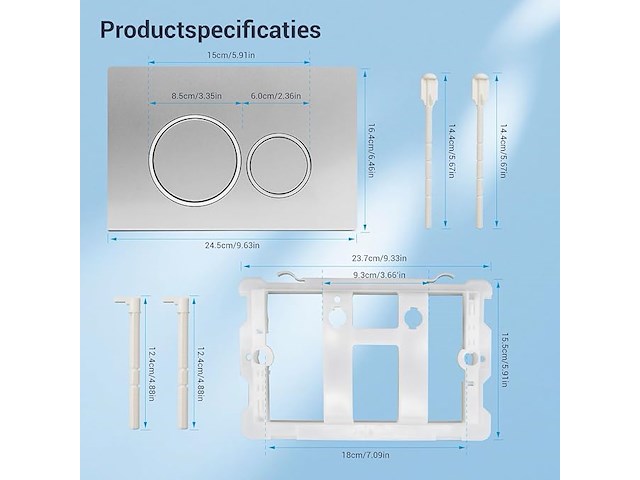 Mendorio wc-bedieningsplaat - afbeelding 5 van  5
