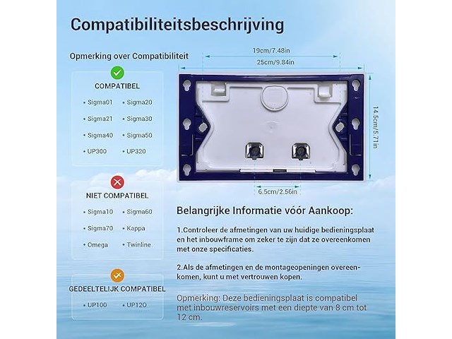 Mendorio wc-bedieningsplaat - afbeelding 4 van  5