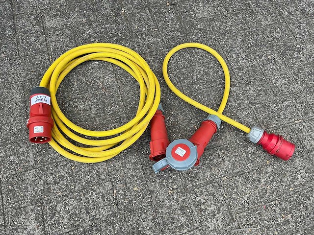 Mennekes - 32a 380v - krachtstroom kabel (2x) - afbeelding 1 van  3