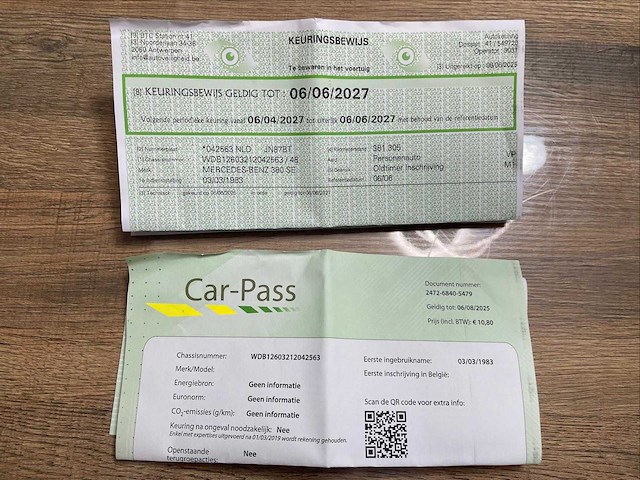 Mercedes- benz - 380 se - v8 - oldtimer - afbeelding 13 van  22