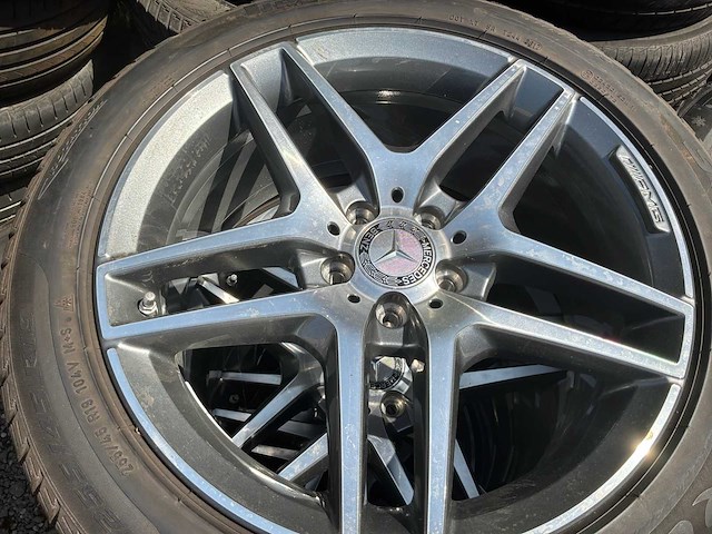 Mercedes 19 inch set van 4 banden voor mercedes amg origineel + velgen met sensoren - afbeelding 11 van  12
