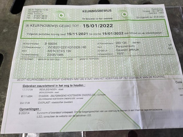 Mercedes 190, 1986 - afbeelding 24 van  30