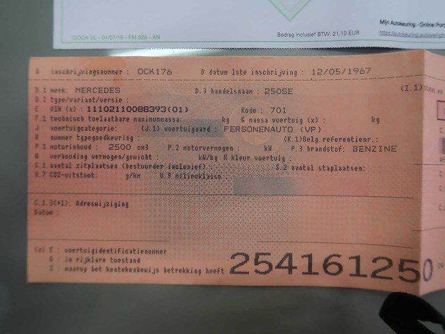 Mercedes 250 se coupe - afbeelding 57 van  66