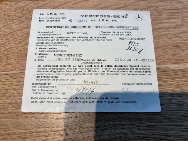 Mercedes 280 se, 1977 - afbeelding 9 van  23