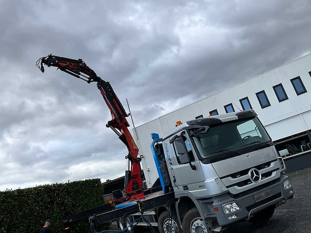 Mercedes actros v8 8x4 met palfinger kraan pk78002 + jib - afbeelding 38 van  79