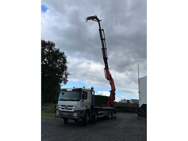 Mercedes actros v8 8x4 met palfinger kraan pk78002 + jib - afbeelding 32 van  52