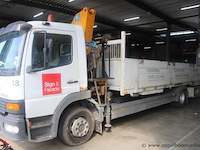 Mercedes atego, eerste inschrijving 14/06/2002, diesel, manueel, mtm 11.990 kg, tarragewicht 8.200 kg, 524 450km vlgs ltst keuring, open laadbak, chassisnummer wdb9702581k750467, keuring geldig tot 17/06/2027