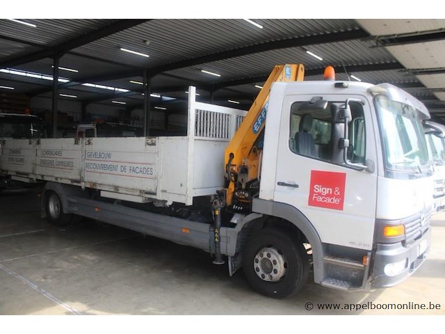 Mercedes atego, eerste inschrijving 14/06/2002, diesel, manueel, mtm 11.990 kg, tarragewicht 8.200 kg, 524 450km vlgs ltst keuring, open laadbak, chassisnummer wdb9702581k750467, keuring geldig tot 17/06/2027 - afbeelding 13 van  19