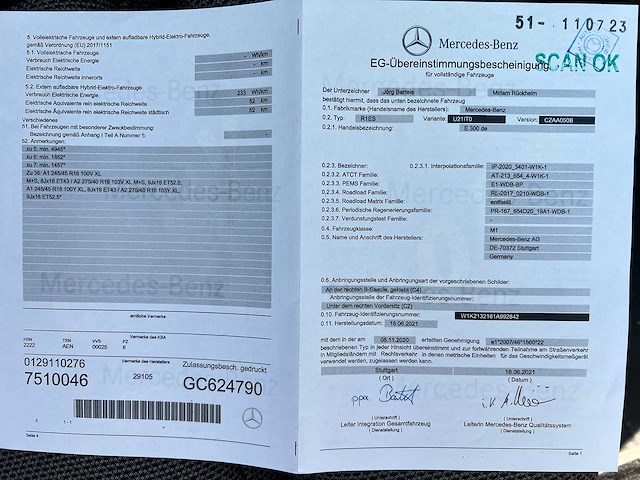 Mercedes-benz - 2021 - e 300 de - personenauto - afbeelding 9 van  23
