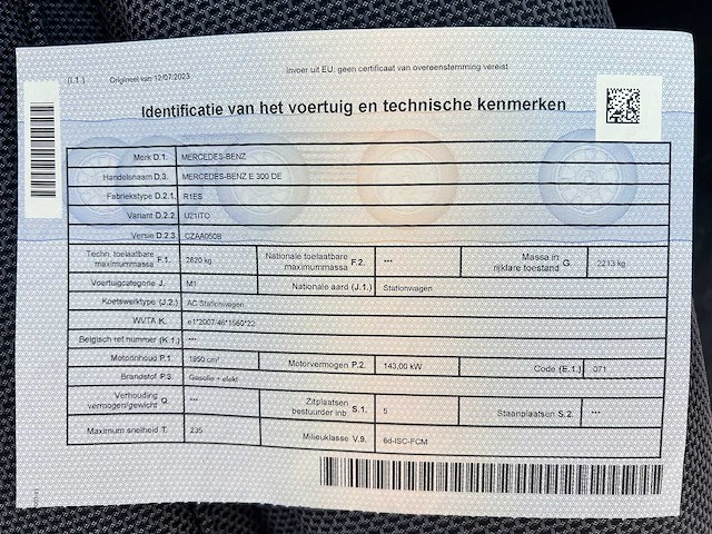 Mercedes-benz - 2021 - e 300 de - personenauto - afbeelding 12 van  22