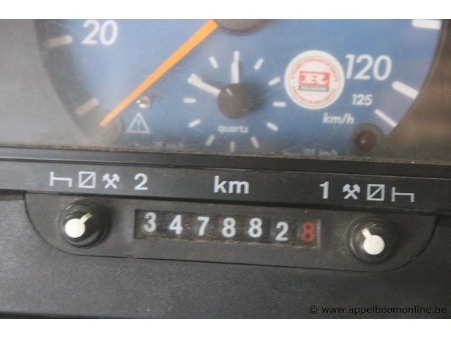 Mercedes-benz actros 1928/7.1, eerste inschrijving 2001-05-03, 347.882 km, manueel, mtm 19.000 kg, tarragewicht 10.470 kg, laadvermogen 8.455 kg, vrachtwagen met open laadbak en laadkraan, chassisnummer wdb9505061k564634, keuring geldig tot 09/05/2027 - afbeelding 7 van  21