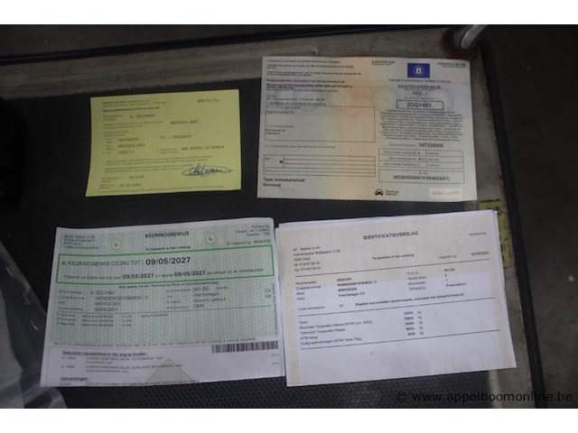 Mercedes-benz actros 1928/7.1, eerste inschrijving 2001-05-03, 347.882 km, manueel, mtm 19.000 kg, tarragewicht 10.470 kg, laadvermogen 8.455 kg, vrachtwagen met open laadbak en laadkraan, chassisnummer wdb9505061k564634, keuring geldig tot 09/05/2027 - afbeelding 8 van  21