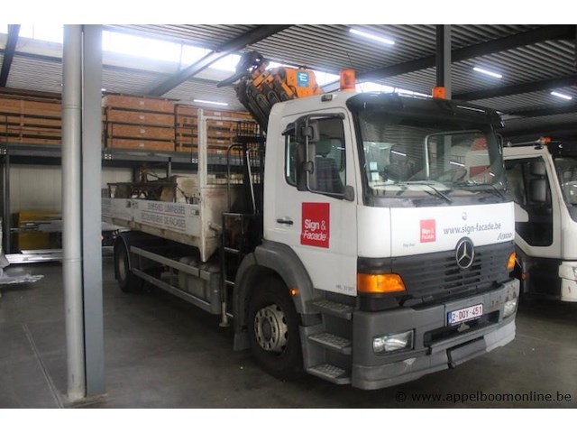 Mercedes-benz actros 1928/7.1, eerste inschrijving 2001-05-03, 347.882 km, manueel, mtm 19.000 kg, tarragewicht 10.470 kg, laadvermogen 8.455 kg, vrachtwagen met open laadbak en laadkraan, chassisnummer wdb9505061k564634, keuring geldig tot 09/05/2027 - afbeelding 12 van  21