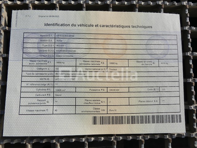 Mercedes-benz actros trekker (2015-605.348 km-vin:wdb9634031l971632) - afbeelding 18 van  31