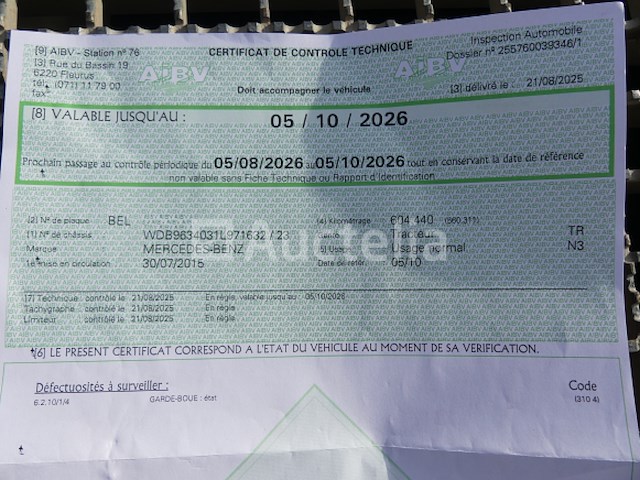 Mercedes-benz actros trekker (2015-605.348 km-vin:wdb9634031l971632) - afbeelding 21 van  31