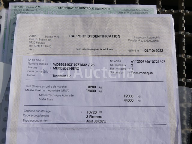 Mercedes-benz actros trekker (2015-605.348 km-vin:wdb9634031l971632) - afbeelding 22 van  31