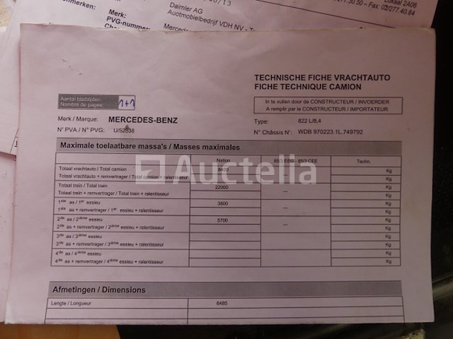 Mercedes-benz atego 822l boxtruck (2013-139,702 km-vin:wdb9702231l749792) - afbeelding 10 van  27