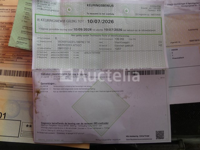 Mercedes-benz atego 822l boxtruck (2013-139,702 km-vin:wdb9702231l749792) - afbeelding 14 van  27