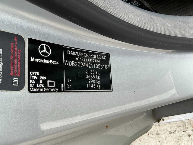 Mercedes-benz clk200 compressor personenauto - afbeelding 16 van  17
