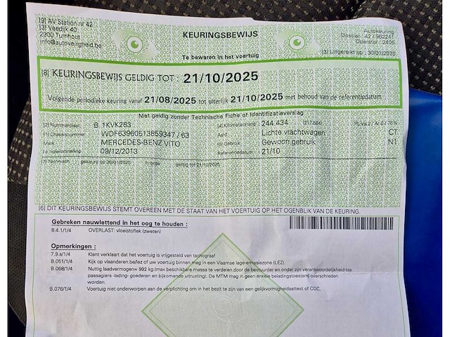 Mercedes-benz lichte vracht vito - afbeelding 18 van  20