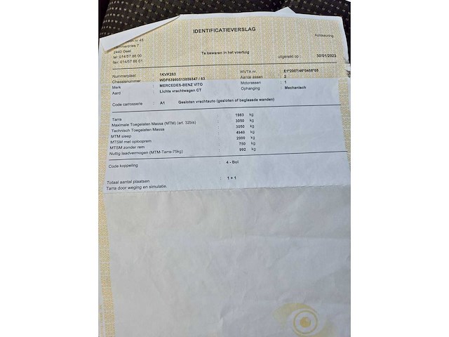 Mercedes-benz lichte vracht vito - afbeelding 19 van  20