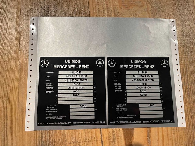 Mercedes-benz mb trac 1500 / 81/5028 landbouwtractor 4wd - afbeelding 20 van  22